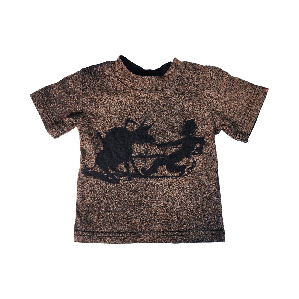 Kiddy Kats Baby 12M Western‎ Cowboy 100% Cotton T-Shirt Bronze  Rodeo